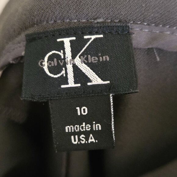 Calvin Klein Stretch Wool Blend Gray Career Wear Dress Pants Size 10 - Picture 4 of 5